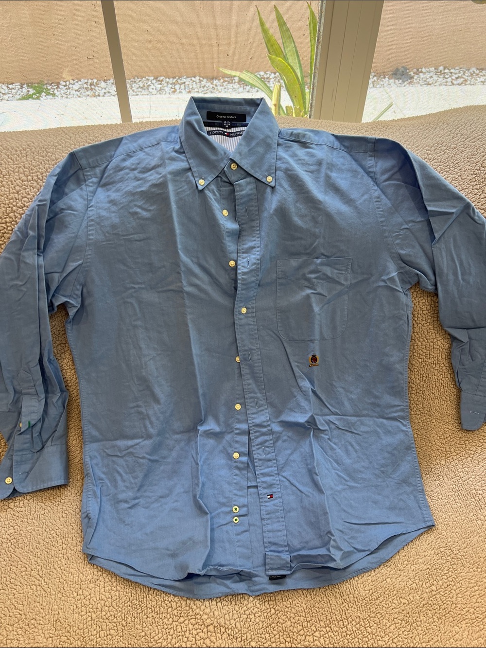 Tommy Hilfiger Men’s Light Blue Button-Down Dress Shirt